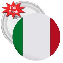 National Flag Of Italy  3  Buttons (100 Pack)  by abbeyz71