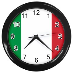 National Flag Of Italy  Wall Clocks (black) by abbeyz71