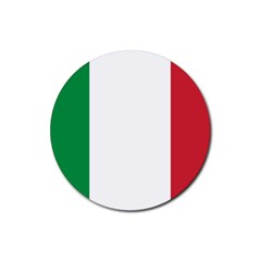 National Flag Of Italy  Rubber Round Coaster (4 Pack)  by abbeyz71