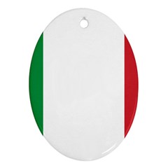 National Flag Of Italy  Oval Ornament (two Sides)