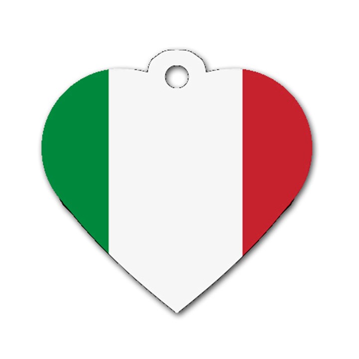 National Flag of Italy  Dog Tag Heart (Two Sides)