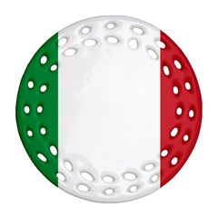 National Flag Of Italy  Ornament (round Filigree)