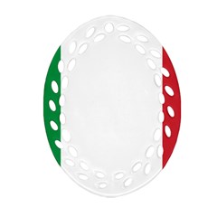 National Flag Of Italy  Oval Filigree Ornament (two Sides) by abbeyz71