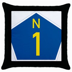 South Africa National Route N1 Marker Throw Pillow Case (black) by abbeyz71