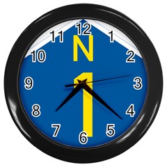 South Africa National Route N1 Marker Wall Clocks (black) by abbeyz71