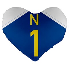 South Africa National Route N1 Marker Large 19  Premium Heart Shape Cushions