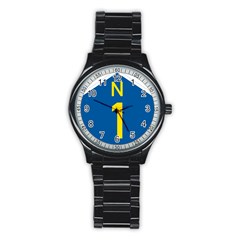 South Africa National Route N1 Marker Stainless Steel Round Watch