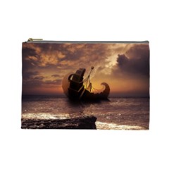 Steampunk Fractalscape, A Ship For All Destinations Cosmetic Bag (large) 