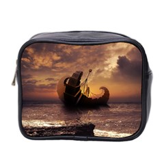 Steampunk Fractalscape, A Ship For All Destinations Mini Toiletries Bag 2-side