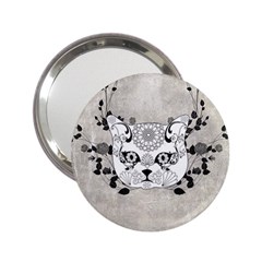 Wonderful Sugar Cat Skull 2 25  Handbag Mirrors by FantasyWorld7