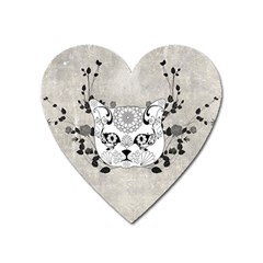 Wonderful Sugar Cat Skull Heart Magnet by FantasyWorld7
