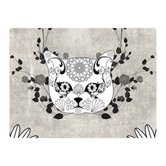 Wonderful Sugar Cat Skull Double Sided Flano Blanket (mini)  by FantasyWorld7