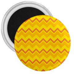 Zigzag (orange And Yellow) 3  Magnets