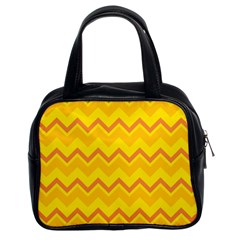 Zigzag (orange And Yellow) Classic Handbags (2 Sides)