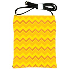 Zigzag (orange And Yellow) Shoulder Sling Bags by berwies