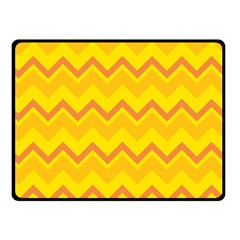 Zigzag (orange And Yellow) Fleece Blanket (small) by berwies