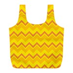 zigzag (Orange and yellow) Full Print Recycle Bags (L)  Back