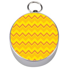 Zigzag (orange And Yellow) Silver Compasses by berwies