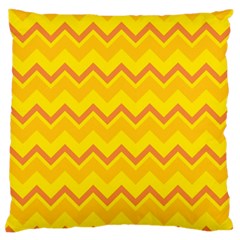 Zigzag (orange And Yellow) Standard Flano Cushion Case (one Side)