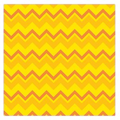 Zigzag (orange And Yellow) Large Satin Scarf (square)