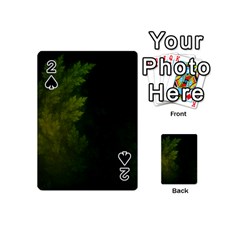 Beautiful Fractal Pines In The Misty Spring Night Playing Cards 54 (mini)  by jayaprime