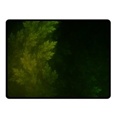 Beautiful Fractal Pines In The Misty Spring Night Double Sided Fleece Blanket (small)  by jayaprime