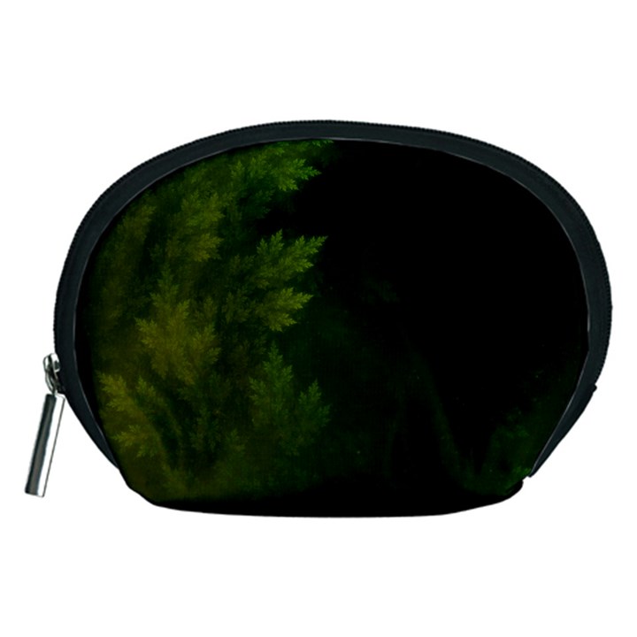 Beautiful Fractal Pines In The Misty Spring Night Accessory Pouches (Medium) 