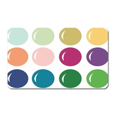 Brights Pastels Bubble Balloon Color Rainbow Magnet (rectangular)