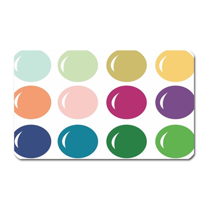 Brights Pastels Bubble Balloon Color Rainbow Magnet (Rectangular)