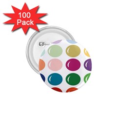 Brights Pastels Bubble Balloon Color Rainbow 1 75  Buttons (100 Pack)  by Mariart