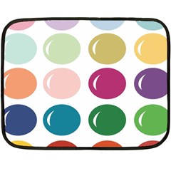 Brights Pastels Bubble Balloon Color Rainbow Double Sided Fleece Blanket (mini)  by Mariart