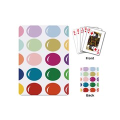 Brights Pastels Bubble Balloon Color Rainbow Playing Cards (mini)  by Mariart