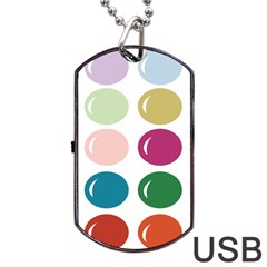 Brights Pastels Bubble Balloon Color Rainbow Dog Tag Usb Flash (two Sides)