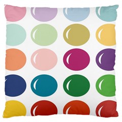 Brights Pastels Bubble Balloon Color Rainbow Large Cushion Case (one Side) by Mariart