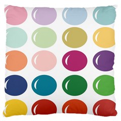 Brights Pastels Bubble Balloon Color Rainbow Large Flano Cushion Case (one Side) by Mariart