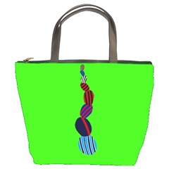 Egg Line Rainbow Green Bucket Bags by Mariart