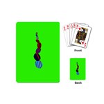 Egg Line Rainbow Green Playing Cards (Mini)  Back