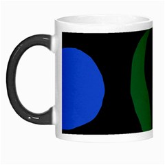 Flower Green Blue Polka Dots Morph Mugs