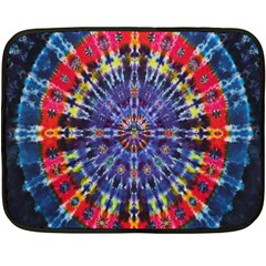 Circle Purple Green Tie Dye Kaleidoscope Opaque Color Fleece Blanket (mini)