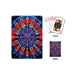 Circle Purple Green Tie Dye Kaleidoscope Opaque Color Playing Cards (mini)  by Mariart