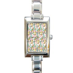 Wooden Gorse Illustrator Photoshop Watercolor Ink Gouache Color Pencil Rectangle Italian Charm Watch by Mariart