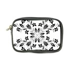 Floral Element Black White Coin Purse Front