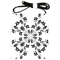 Floral Element Black White Shoulder Sling Bags by Mariart