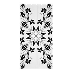 Floral Element Black White Shower Curtain 36  X 72  (stall) 