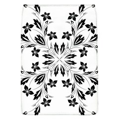 Floral Element Black White Flap Covers (l) 