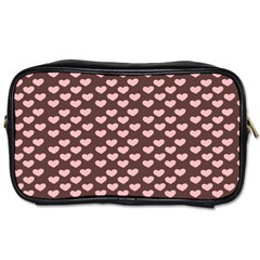 Chocolate Pink Hearts Gift Wrap Toiletries Bags