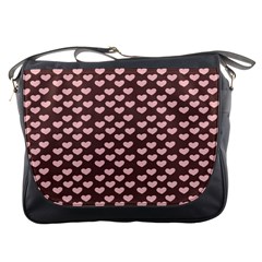 Chocolate Pink Hearts Gift Wrap Messenger Bags by Mariart