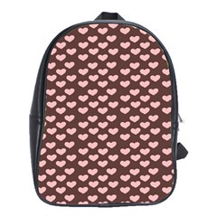 Chocolate Pink Hearts Gift Wrap School Bags (xl) 