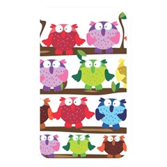 Funny Owls Sitting On A Branch Pattern Postcard Rainbow Memory Card Reader