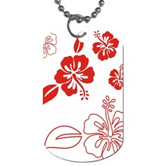 Hawaiian Flower Red Sunflower Dog Tag (two Sides) by Mariart